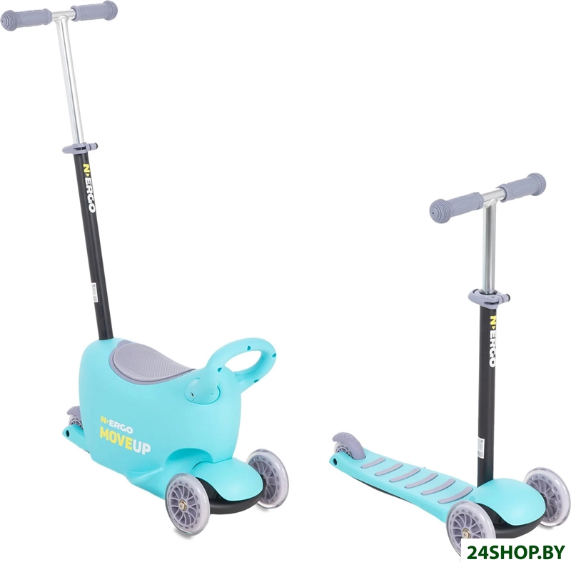 Трехколесный самокат N.Ergo 2 в 1 LB1502 (голубой) Трехколесный самокат N.Ergo 2 в 1 LB1502 (голубой)