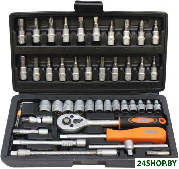 Универсальный набор инструментов ISMA 2462-5 (46 предметов) Универсальный набор инструментов ISMA 2462-5 (46 предметов)