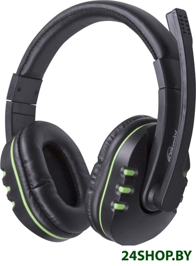 Наушники Ritmix RH-555M (черный/зеленый) Наушники Ritmix RH-555M (черный/зеленый)