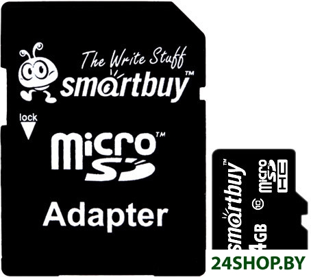 Карта памяти SmartBuy MicroSDHC 4GB Class 10 SD Adapter (SB4GBSDCL10-01) Карта памяти SmartBuy MicroSDHC 4GB Class 10 SD Adapter (SB4GBSDCL10-01)