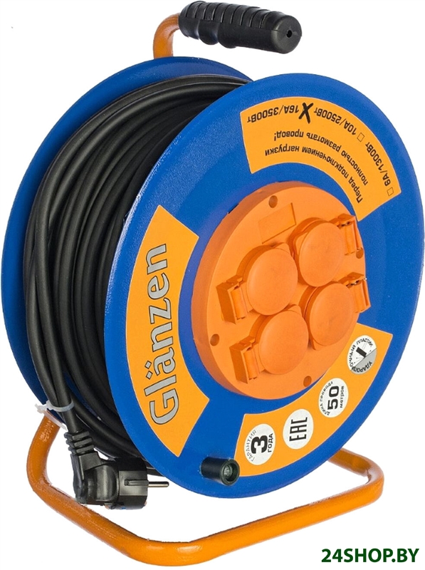 Удлинитель на катушке Glanzen EB-50-019 Удлинитель на катушке Glanzen EB-50-019
