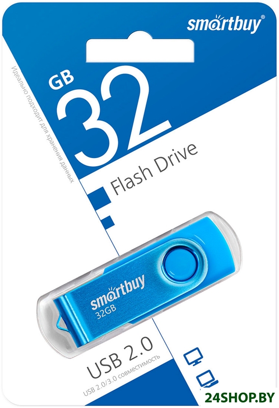 USB Flash SmartBuy Twist 32GB (синий) USB Flash SmartBuy Twist 32GB (синий)