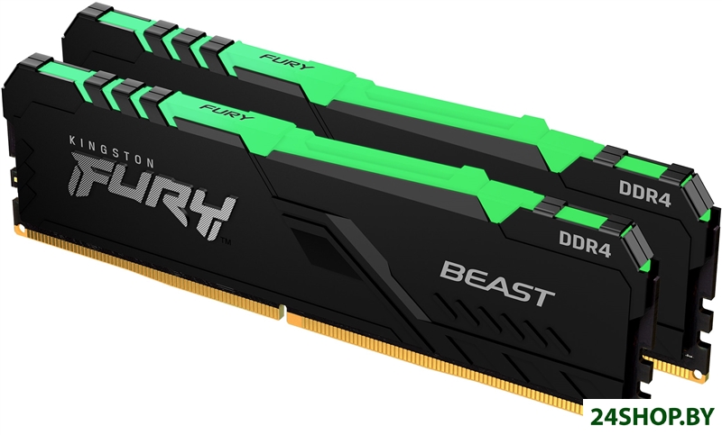 Оперативная память Kingston FURY Beast RGB 2x16ГБ DDR4 3200МГц KF432C16BB12AK2/32 Оперативная память Kingston FURY Beast RGB 2x16ГБ DDR4 3200МГц KF432C16BB12AK2/32