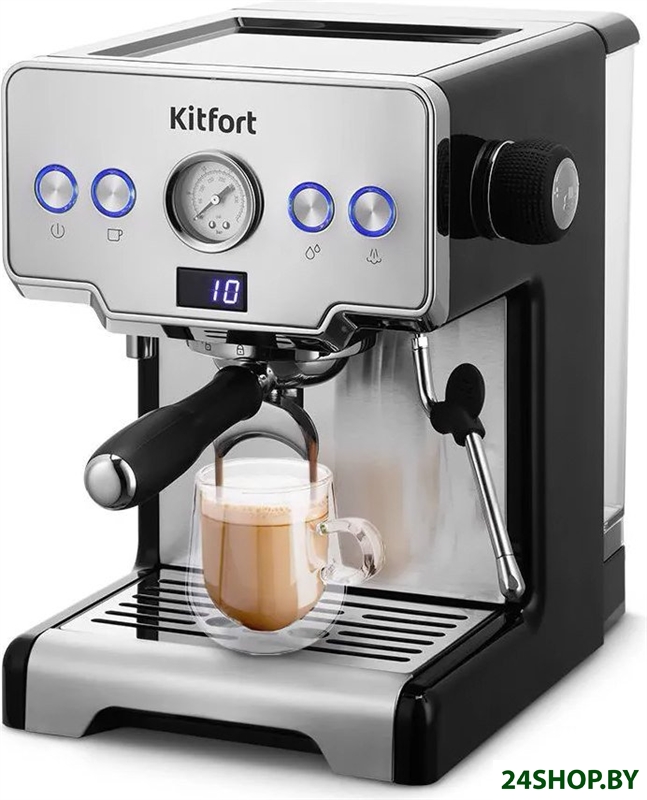 Рожковая кофеварка Kitfort KT-7530 Рожковая кофеварка Kitfort KT-7530