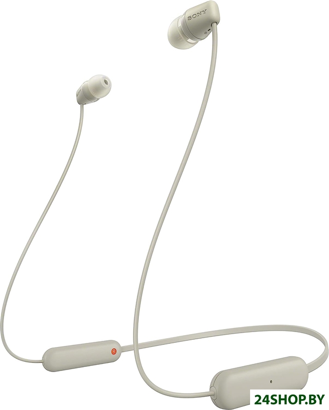 Наушники Sony WI-C100 (бежевый) Наушники Sony WI-C100 (бежевый)
