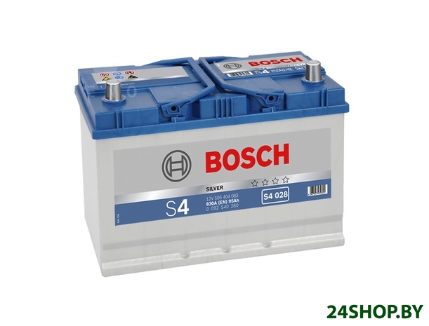 Автомобильный аккумулятор Bosch S4 028 595 404 083 (95 А/ч) JIS Автомобильный аккумулятор Bosch S4 028 595 404 083 (95 А/ч) JIS