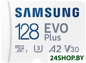 Карта памяти Samsung EVO Plus 2024 microSDXC 128GB (с адаптером) (MB-MC128SA) Карта памяти Samsung EVO Plus 2024 microSDXC 128GB (с адаптером) (MB-MC128SA)