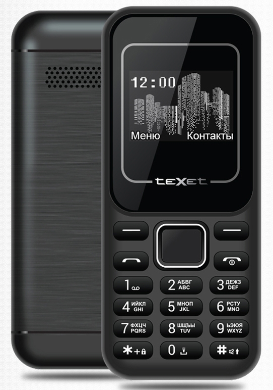 Мобильный телефон TeXet TM-120 (черный) Мобильный телефон TeXet TM-120 (черный)