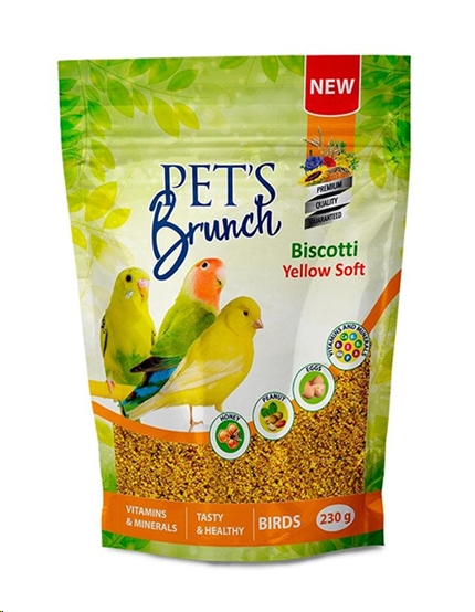 Корм сухой для птиц всех видов Pet's Brunch Biscotti Yellow Soft (230 г) Корм сухой для птиц всех видов Pet's Brunch Biscotti Yellow Soft (230 г)