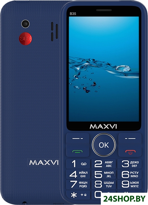 Кнопочный телефон Maxvi B35 (синий) Кнопочный телефон Maxvi B35 (синий)