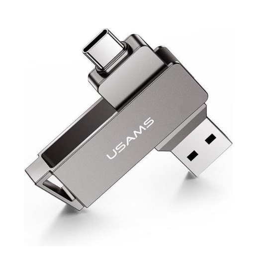 Флеш накопитель Usams USB3.0+Type-C Rotatable High Speed ZB201UP01 128Gb (серый) Флеш накопитель Usams USB3.0+Type-C Rotatable High Speed ZB201UP01 128Gb (серый)