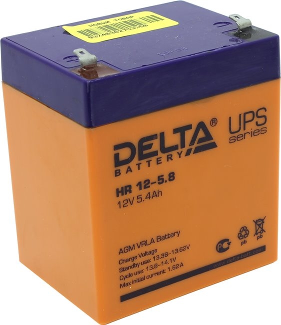 Аккумулятор для ИБП Delta HR 12-5.8 Аккумулятор для ИБП Delta HR 12-5.8