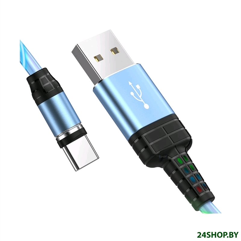 Кабель Hoco U90 Type-C (синий) Кабель Hoco U90 Type-C (синий)