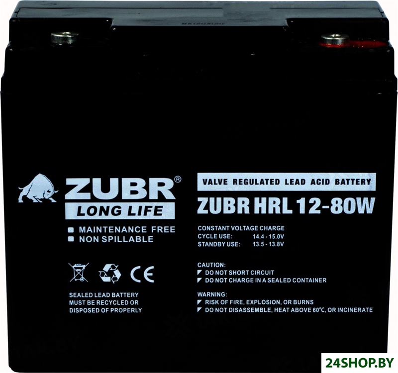 Аккумулятор для ИБП Zubr HRL 12-80W (12 В/18 А·ч) Аккумулятор для ИБП Zubr HRL 12-80W (12 В/18 А·ч)