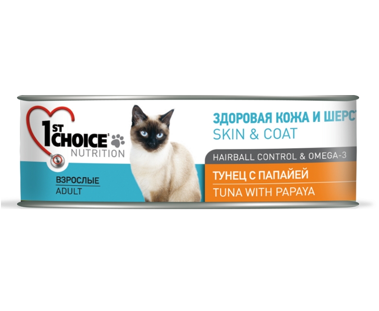 Корм для кошек 1st Choice Adult Tuna and Papaya (85г) Корм для кошек 1st Choice Adult Tuna and Papaya (85г)