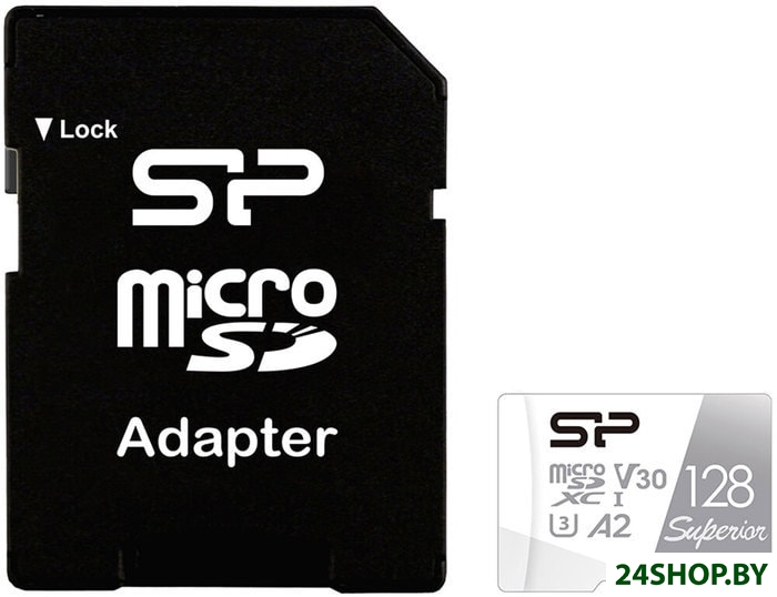 Карта памяти Silicon-Power Superior microSDXC SP128GBSTXDA2V20SP 128GB (с адаптером) Карта памяти Silicon-Power Superior microSDXC SP128GBSTXDA2V20SP 128GB (с адаптером)