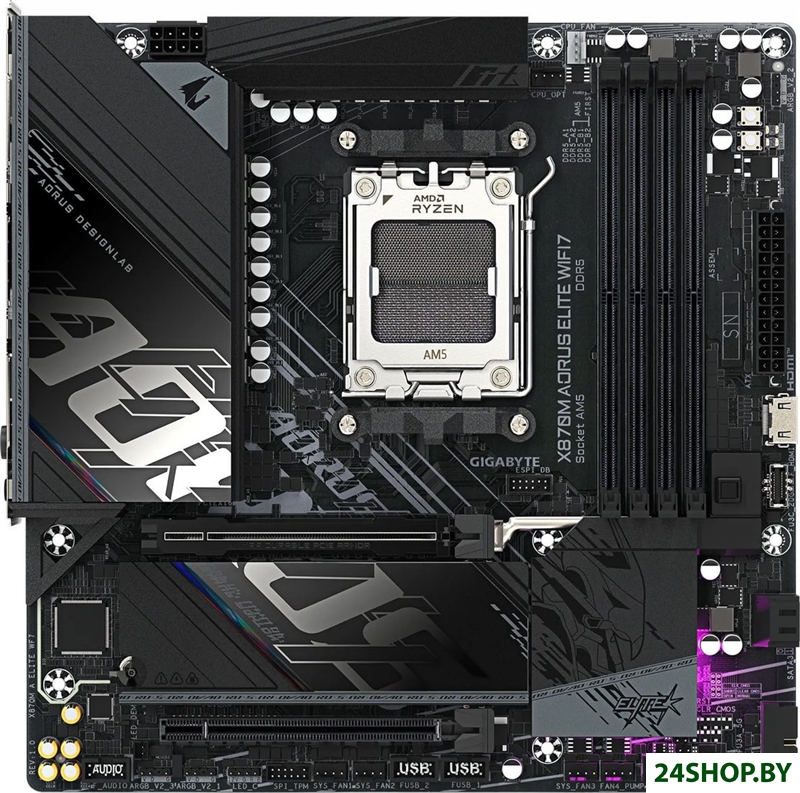 Материнская плата Gigabyte X870M Aorus Elite WiFi7 Материнская плата Gigabyte X870M Aorus Elite WiFi7