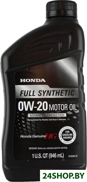 Моторное масло Honda Full Synthetic 0W-20 0.946л Моторное масло Honda Full Synthetic 0W-20 0.946л