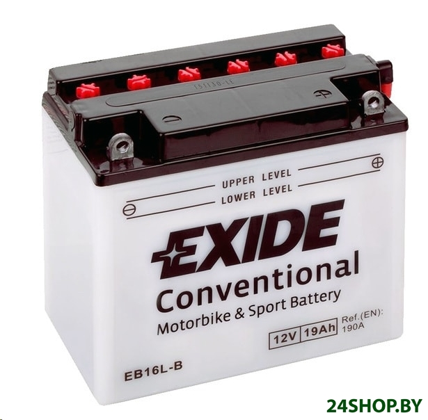Мотоциклетный аккумулятор Exide EB16L-B (19 А·ч) Мотоциклетный аккумулятор Exide EB16L-B (19 А·ч)