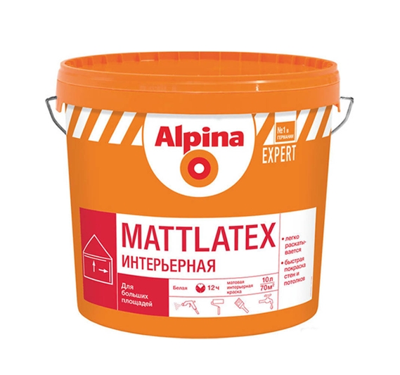 Краска Alpina Expert Mattlatex (белый, 15 л) Краска Alpina Expert Mattlatex (белый, 15 л)
