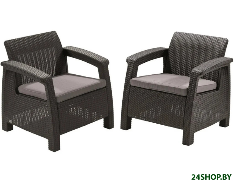 Набор садовой мебели Keter Corfu II Duo 223194 (коричневый) Набор садовой мебели Keter Corfu II Duo 223194 (коричневый)