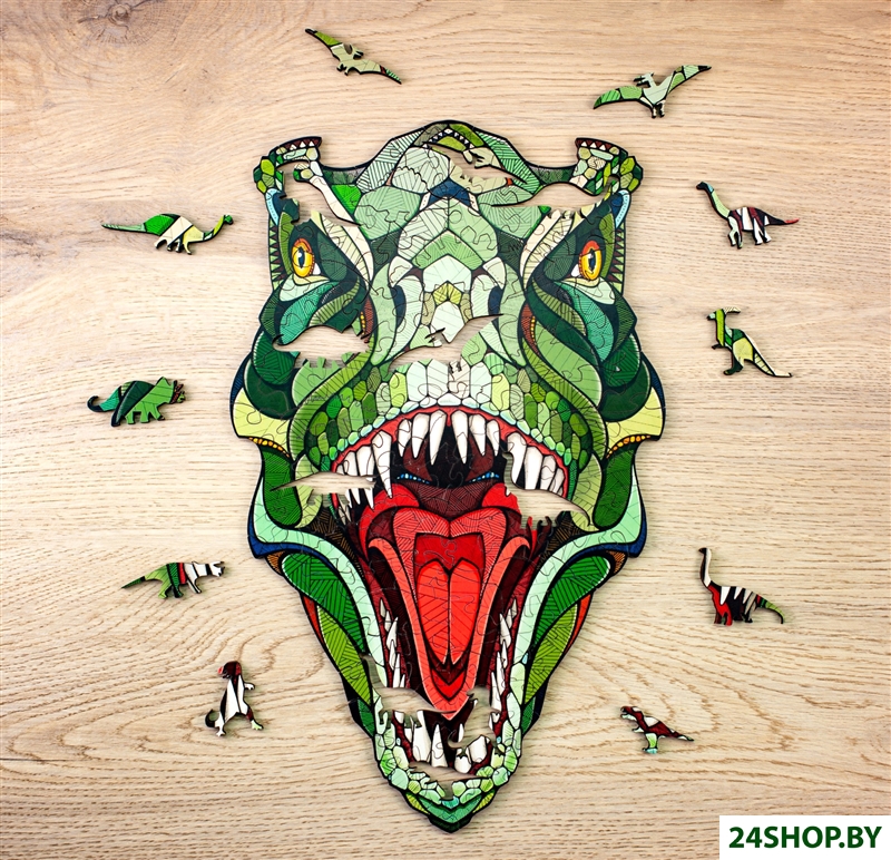 Пазл Eco-Wood-Art Ти-рекс в крафтовой упаковке Пазл Eco-Wood-Art Ти-рекс в крафтовой упаковке