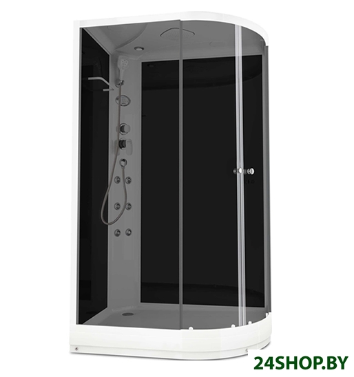 Душевая кабина Domani-Spa Delight 128 120x80 L с гидромассажем (черный/тонированное) Душевая кабина Domani-Spa Delight 128 120x80 L с гидромассажем (черный/тонированное)