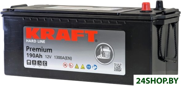 Автомобильный аккумулятор KRAFT Premium 190(3) евро (190 А·ч) Автомобильный аккумулятор KRAFT Premium 190(3) евро (190 А·ч)