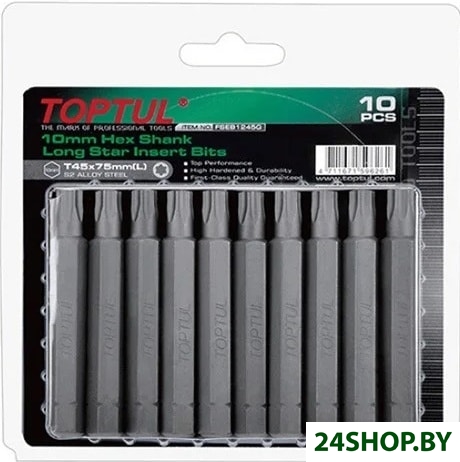 Набор бит Toptul FSEB1225G (10 предметов) Набор бит Toptul FSEB1225G (10 предметов)