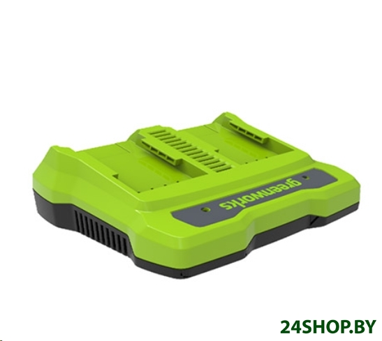 Быстрое зарядное устройство для 2-х аккумуляторов Greenworks G40UC8 (2938807) Быстрое зарядное устройство для 2-х аккумуляторов Greenworks G40UC8 (2938807)