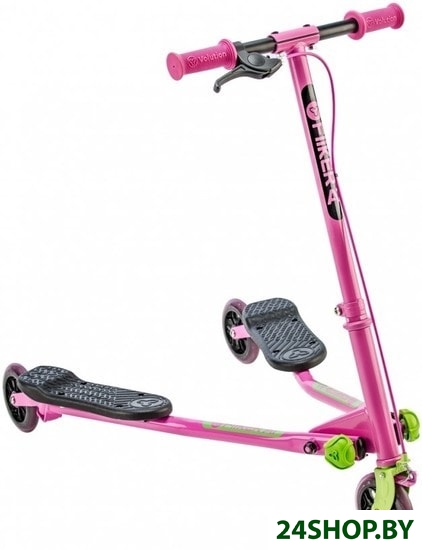Самокат Yvolution Fliker Air A1 (розовый/зеленый) Самокат Yvolution Fliker Air A1 (розовый/зеленый)