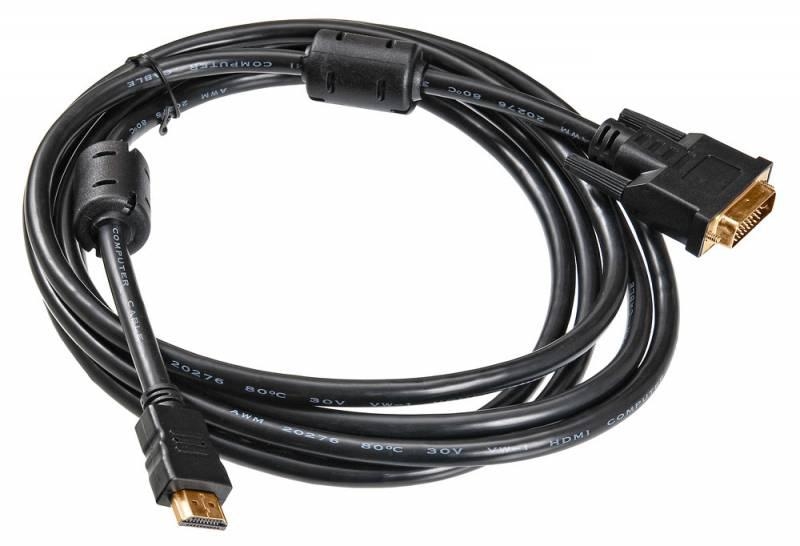 Кабель Buro HDMI-19M-DVI-D-3m 24M/19M (3 м) Кабель Buro HDMI-19M-DVI-D-3m 24M/19M (3 м)