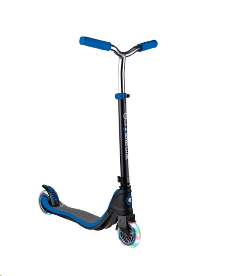 Самокат Globber Flow 125 Lights (черный-синий) Самокат Globber Flow 125 Lights (черный-синий)