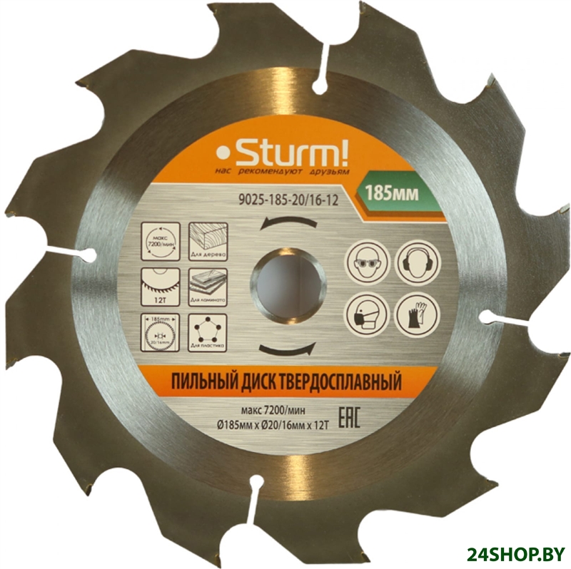 Пильный диск Sturm 9025-185-20/16-12 Пильный диск Sturm 9025-185-20/16-12