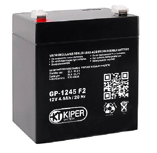 Аккумулятор для ИБП Kiper GP-1245 F2 (12В/4.5 А·ч) Аккумулятор для ИБП Kiper GP-1245 F2 (12В/4.5 А·ч)