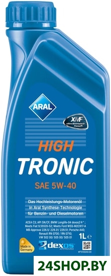 Моторное масло Aral High Tronic SAE 5W-40 1л Моторное масло Aral High Tronic SAE 5W-40 1л
