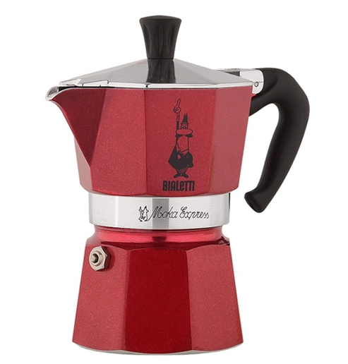 Гейзерная кофеварка Bialetti Moka Express (3 порции, красный) Гейзерная кофеварка Bialetti Moka Express (3 порции, красный)