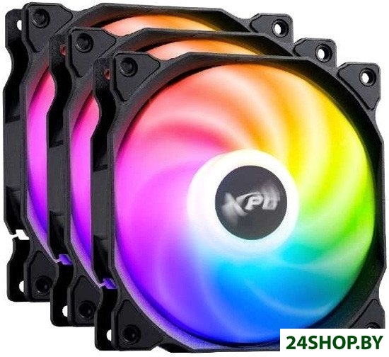 Комплект вентиляторов для корпуса ADATA XPG Vento 120x3 ARGB PWM (черный) Комплект вентиляторов для корпуса ADATA XPG Vento 120x3 ARGB PWM (черный)