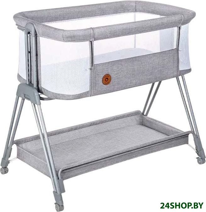 Приставная детская кроватка Lionelo Luna (grey concrete) Приставная детская кроватка Lionelo Luna (grey concrete)