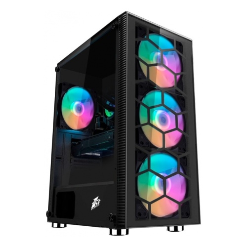 Корпус 1stPlayer FIREBASE X7-G X7-G-BK-3G6P-1G6 Black Корпус 1stPlayer FIREBASE X7-G X7-G-BK-3G6P-1G6 Black