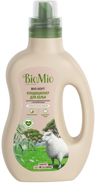 BioMio BIO-SOFT Экологичный кондиционер для белья. Эвкалипт. Концентрат, 1000 мл BioMio BIO-SOFT Экологичный кондиционер для белья. Эвкалипт. Концентрат, 1000 мл