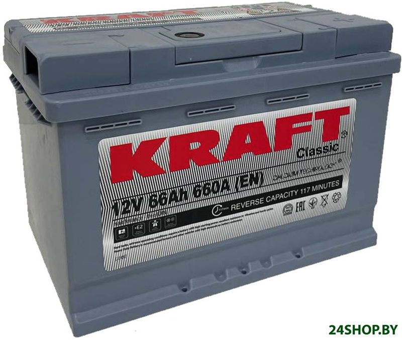 Автомобильный аккумулятор KRAFT Classic 66 R+ (66 А·ч) Автомобильный аккумулятор KRAFT Classic 66 R+ (66 А·ч)
