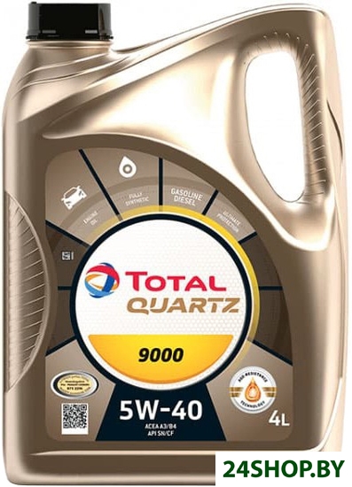 Моторное масло Total Quartz 9000 5W-40 4Л Моторное масло Total Quartz 9000 5W-40 4Л