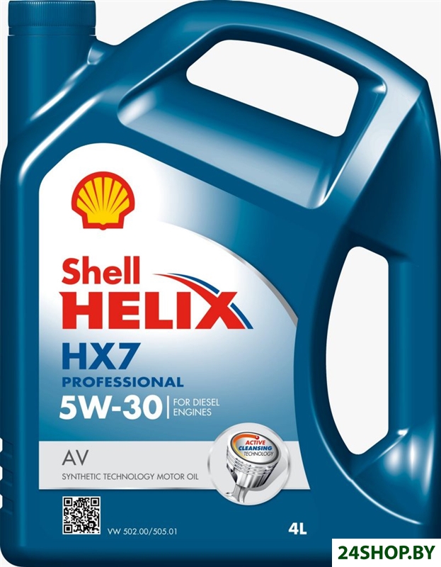 Моторное масло Shell Helix HX7 Professional AV 5W-30 4л Моторное масло Shell Helix HX7 Professional AV 5W-30 4л