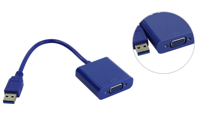 Кабель-адаптер USB 3.0 to VGA Adapter Кабель-адаптер USB 3.0 to VGA Adapter