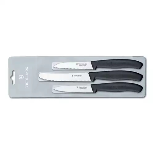 Набор кухонных ножей Victorinox Swiss Classic Paring Knife Set (6.7113.3) (черный) Набор кухонных ножей Victorinox Swiss Classic Paring Knife Set (6.7113.3) (черный)