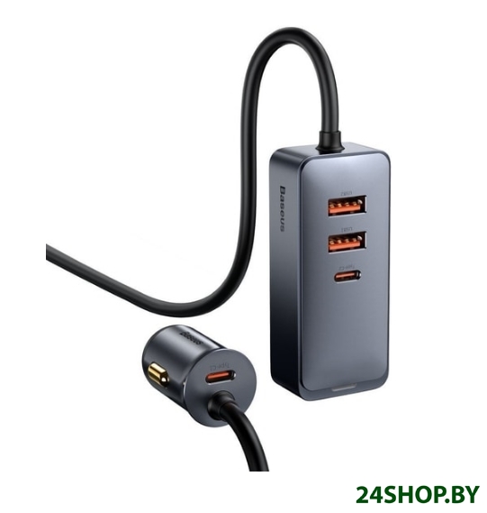 Автомобильное зарядное Baseus CCBT-A0G Gray Автомобильное зарядное Baseus CCBT-A0G Gray