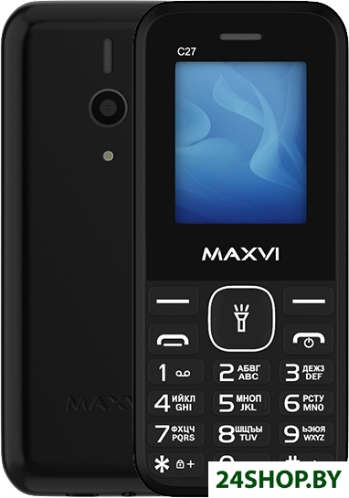 Кнопочный телефон Maxvi C27 (черный) Кнопочный телефон Maxvi C27 (черный)