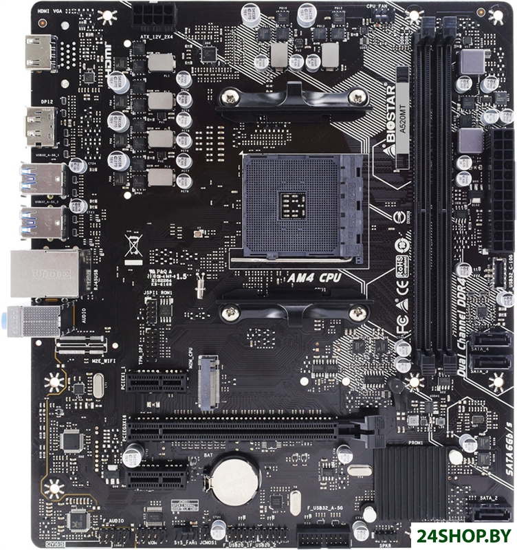 Материнская плата BIOSTAR A520MT Ver. 6.0 Материнская плата BIOSTAR A520MT Ver. 6.0