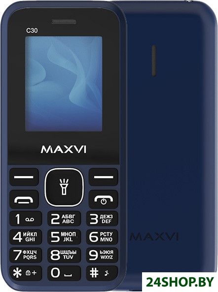Кнопочный телефон Maxvi C30 (синий) Кнопочный телефон Maxvi C30 (синий)